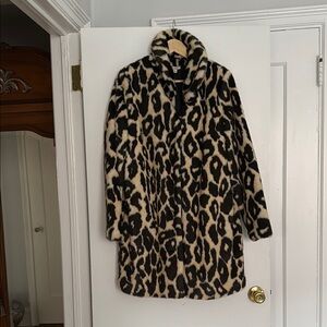 Eva Mendes Black and Cream Teddy Jacket